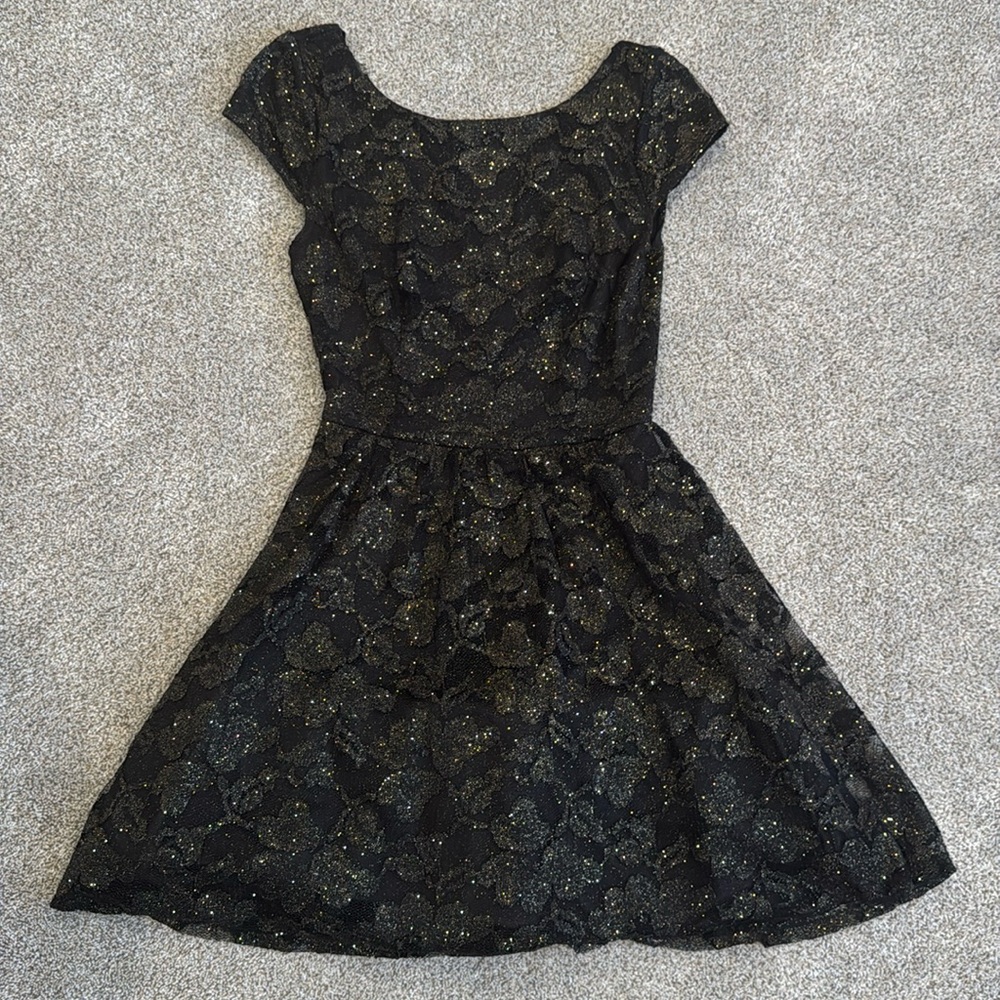 Black Short Sleeved Dress
